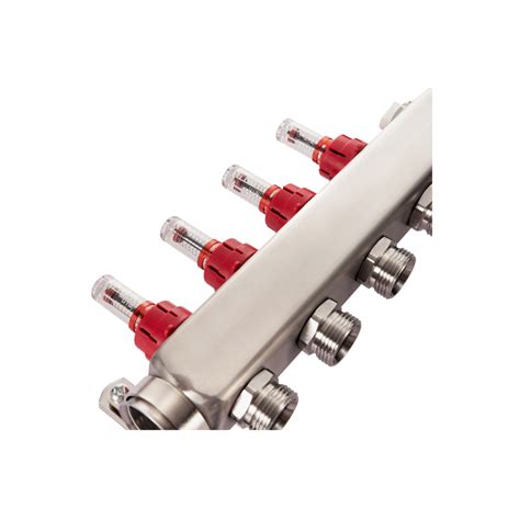 To Loops Stainless Steel Manifold For Radiant Floor Heating