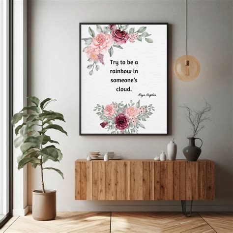 Maya Angelou Wall Art Inspirational Quotes Wall Art Famous Quotes Maya