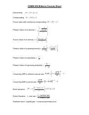 298 Midterm Formula Sheet Feb 2019 Pdf COMM 298 Midterm Formula Sheet