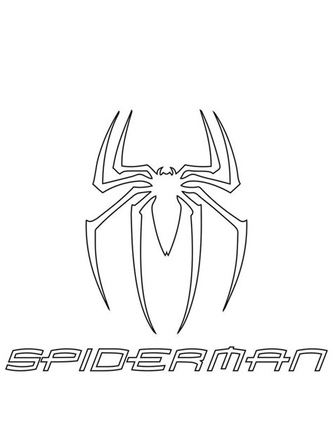 Kolorowanka Logo Spiderman Ladnekolorowanki Pl