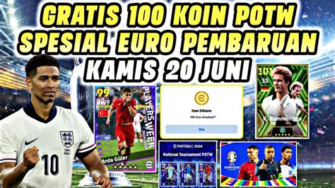 POTW EURO PEMBARUAN KAMIS 20 JUNI KLAIM 100 KOIN GRATIS NEW EPIC EURO