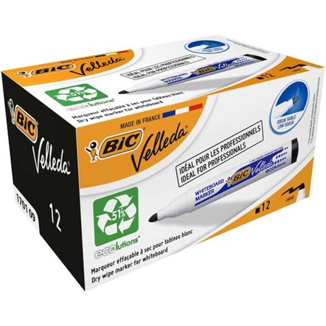 Bic Ecolutions Velleda Drywipe Whiteboard Markers Bullet Tip