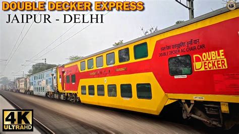 हई सपड Jaipur Delhi Double Decker Express At Full Speed Blast