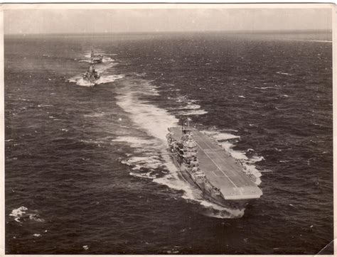 The Armoured Carriers Hms Indomitable And Hms Victorious As Seen