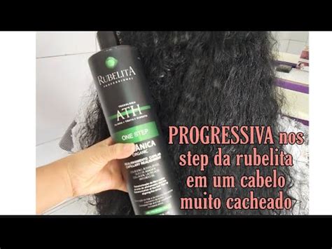 TESTEI A PROGRESSIVA ONE STEP DA RUBELITA EM UM CABELO MUITO CACHEADO