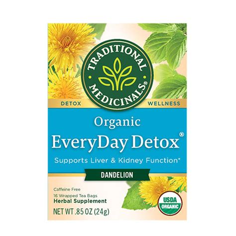 Traditional Medicinals Organic Everyday Detox Dandelion 16 Tea Bags Healthy Options