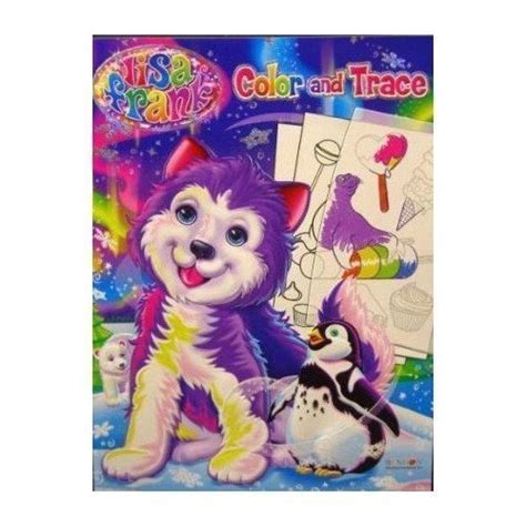 Lisa Frank Color And Trace Fun Drawing Coloring Activity Book With Cut Out Characters And Stands