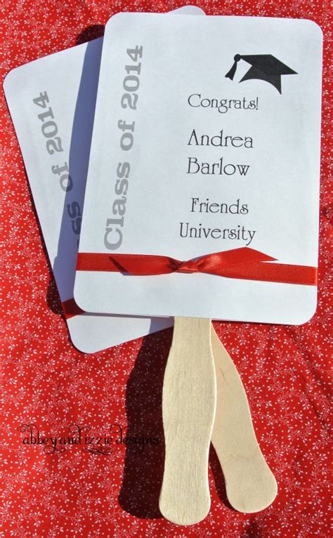 Graduation Party Favor Hand Fans By Abbeyandizziedesigns On Etsy