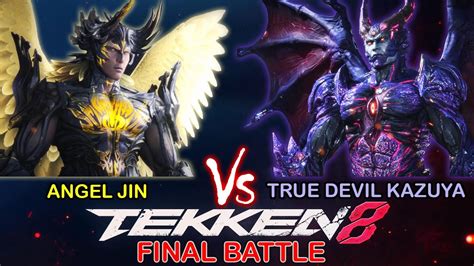 Tekken Angel Jin Vs True Devil Kazuya Final Battle Youtube