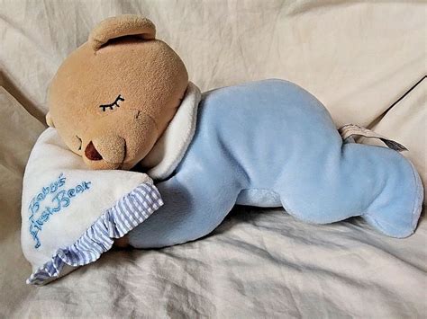 Keel Toys Babys First Bear Blue Plush Animal Simply Soft Rattle