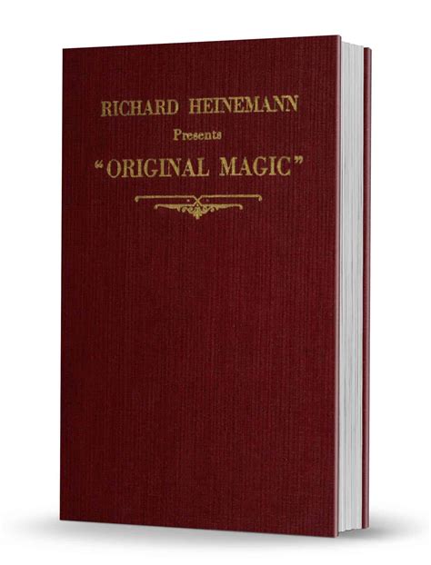 Richard Heinemann Presents "Original Magic" PDF - Conjuring Arts