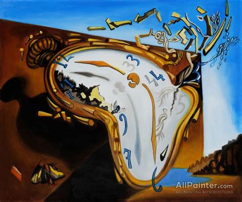 Salvador Dalí Soft Watch At The Moment Of Explosion 1954 Oil Painting