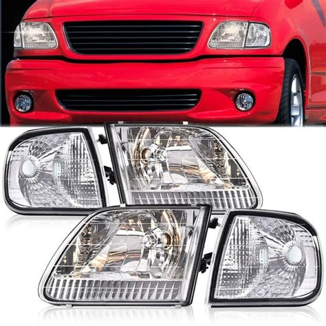 G Plus Headlights Assembly Bumper Headlamps Fit For 1997 2003 Ford F150 1997 2002 Ford