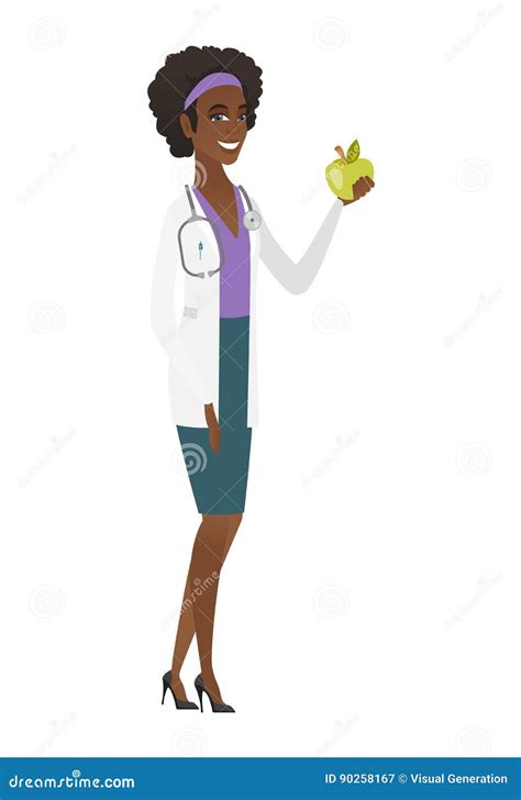 Prescribing Diet For Overweight Fat Patient Vector Illustration Girl