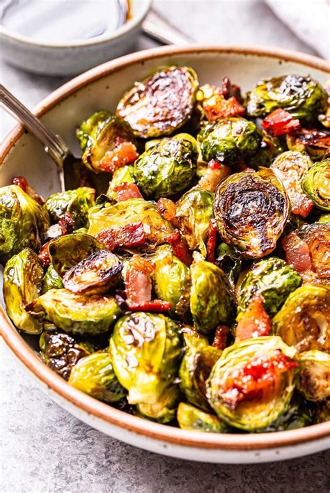 Balsamic Maple Roasted Brussels Sprouts With Bacon Recipe Runner