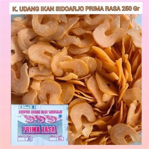 Jual Kerupuk Udang Ikan Sidoarjo Prima Rasa M Mentah 250 Gram Shopee