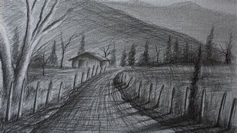 Cómo Dibujar un Paisaje Rural a Lápiz FÁCIL Paso a Paso YouTube