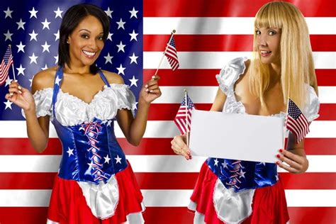 Women Holding Flags Stock Image Everypixel