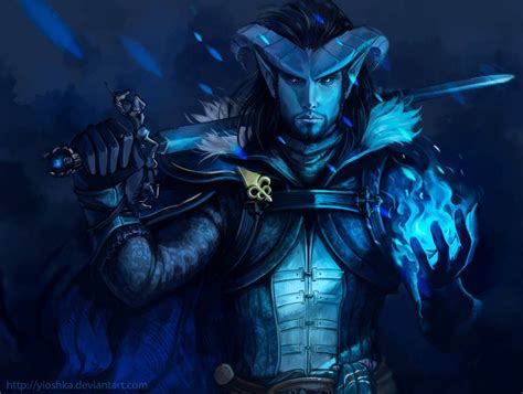 Arathir Starsong Tiefling Bardwarlock Art By Yioshka