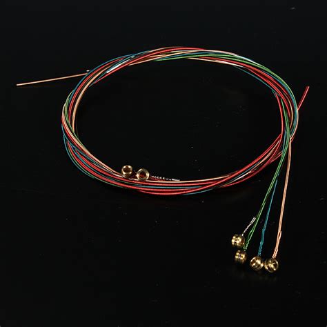 6 Rainbow Colorful Color Strings Set For Acoustic Guitar 1M US 1 89