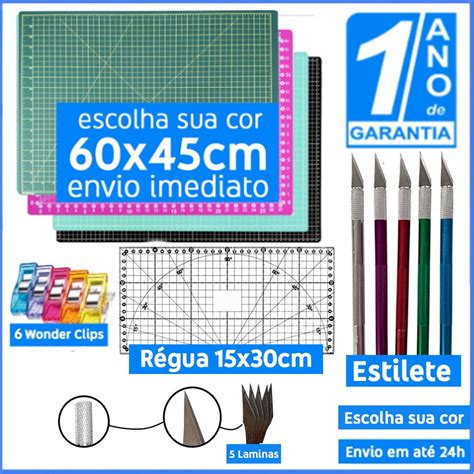 Kit Patchwork Base Corte X Cm Estilete R Gua Wonder Clips