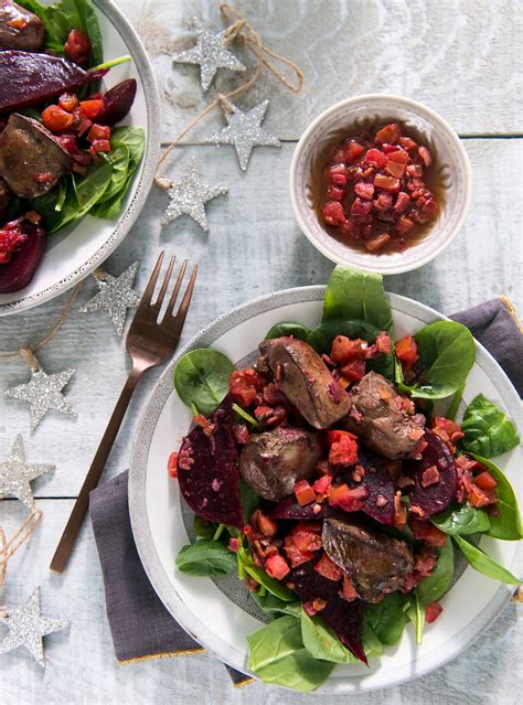 Salade tiède de foies de volaille et de betteraves RICARDO