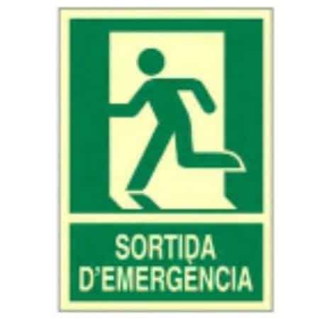 Senyal D Emerg Ncia Sortida Porta Esquerra Senyals En Catal