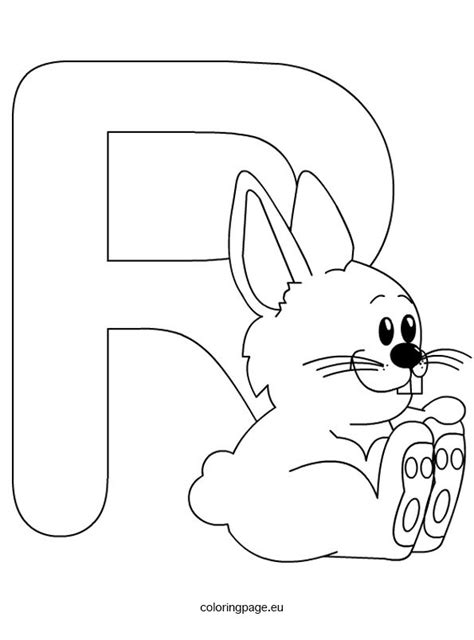 Letter R Coloring Page