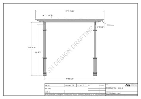 GRAPE VINE PERGOLA - OUTDOOR PATIO COVER V1 - Full Building Plans