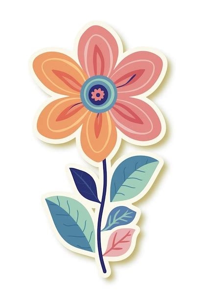 Premium AI Image | cute flower sticker