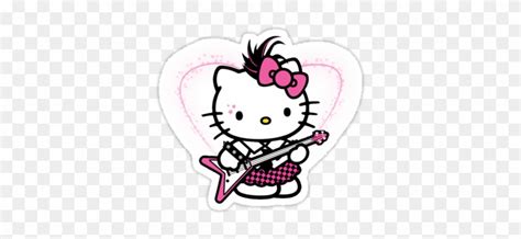 Hello Kitty Rockstar Hello Kitty With Guitar Free Transparent Png