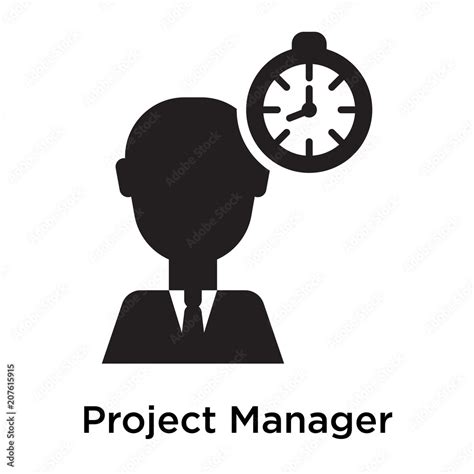 Project Manager Icon Vector Sign And Symbol Isolated On White Background Project Manager Logo