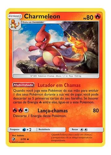 Kit Carta Pokémon Charmander Charmeleon Charizard R 71 em São Carlos