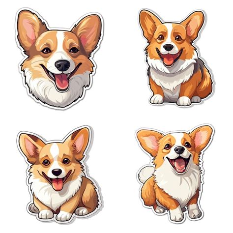 Conjunto De Colecci N De Vectores De Perros Y Cachorros Corgi Vector