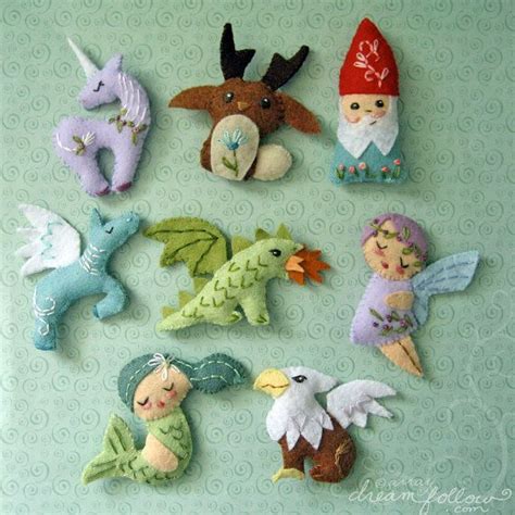 Mythical Creatures Set 2 Plush Pattern Pdf Svg Download For Felt