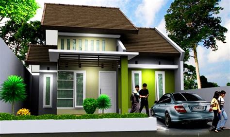 Contoh Desain Rumah Warna Hijau