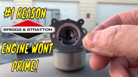 1 Reason Your Briggs And Stratton Wont Prime Youtube