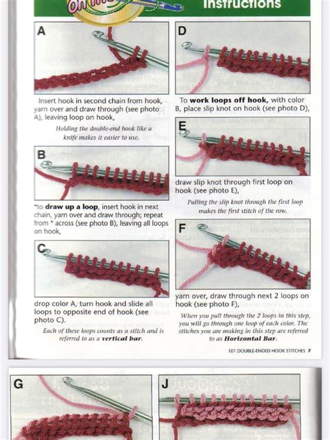 101 Double Ended Hook Stitches E Book PDF Printable Tutorial Etsy