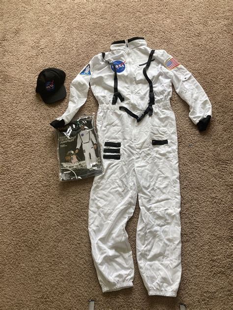 White Astronaut Costume Adult Nasa Spaceman Uniform S… Gem