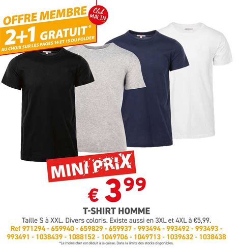 Promo T Shirt Homme Chez Trafic Icatalogue Fr