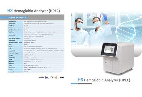 Hplc Hemoglobin Analyzer Thalassemiat Fully Automated Hemoglobin