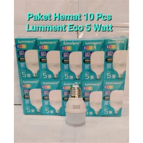 Jual Paket Hemat Pcs Lampu Led Lumment Eco Watt Capsule Cahaya