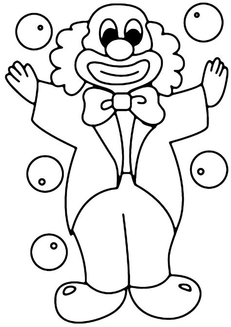 Coloriage Coloriages Cirque Clown 06 10 Doigts