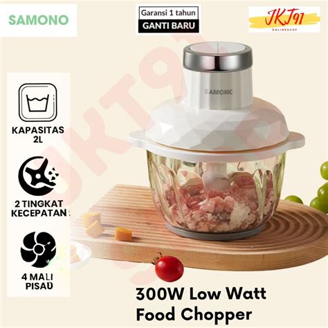 Jual Samono Food Chopper Kaca Blender Food Processor Multifungsi Low