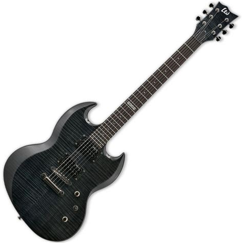 Disc Esp Ltd Viper 100fm Electric Guitar See Thru Black Gear4music