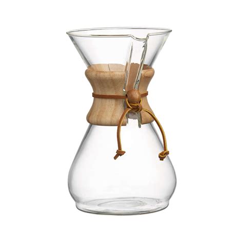 Chemex 8 Cup Glass Pour Over Coffee Maker With Natural Wood Collar Reviews Crate And Barrel