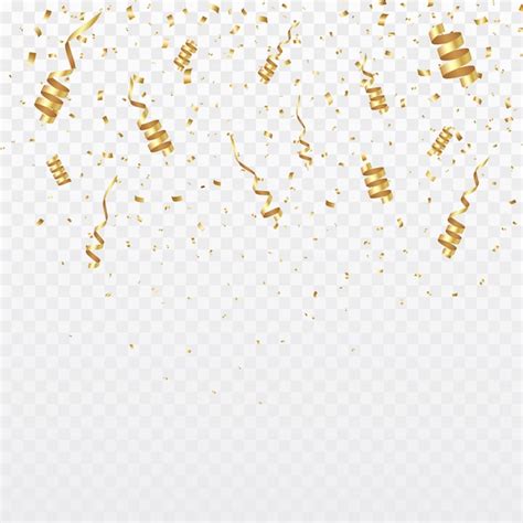 Premium Vector | Gold confetti background