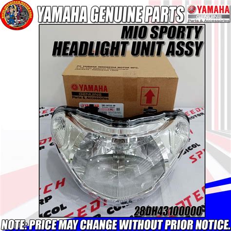 MIO SPORTY HEADLIGHT UNIT ASSY YGP GENUINE 28D H4310 00 Shopee