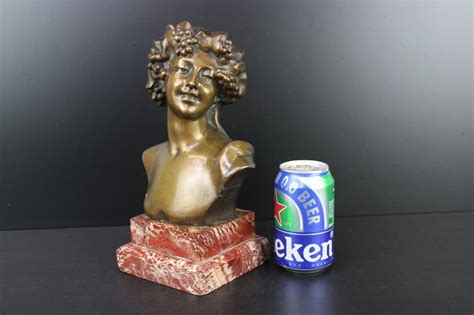 Jef Lambeaux 1852 1908 Bust Art Nouveau Bronze Bust Of A Lady On