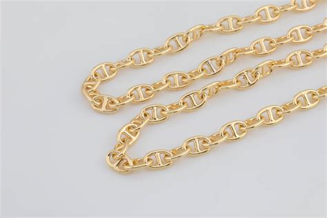 18k Gold Filled Mariners Chain 10x6mm Mariners Chain 1 Etsy